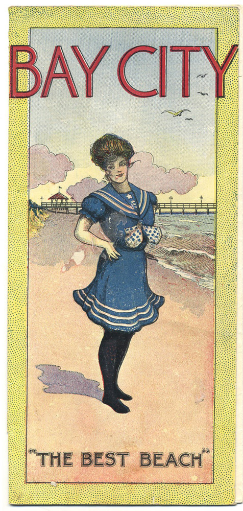 Bay City "The Best Beach," c. 1910. Folding brochure